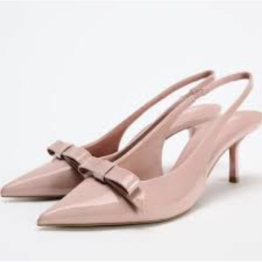 Zara Pink Slingback heels